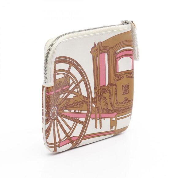 HERMES Brown Leather Pouch - Picture 2 of 11